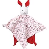 Organic Egyptian Cotton Blanket Bunny Friend in Red - Safe, Non-toxic Toy