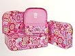Travel Case Set, 4 Nesting, Chip Chip Collection 13 3/4"x9"x4"