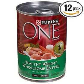 Purina One Healthy Weight Wholesome Entrée Dog Food, 13-Ounce Cans (Pack of 12)