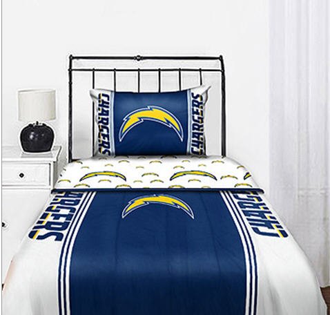 San Diego Chargers NFL Full Comforter & Sheet Set (5 Piece Bedding)