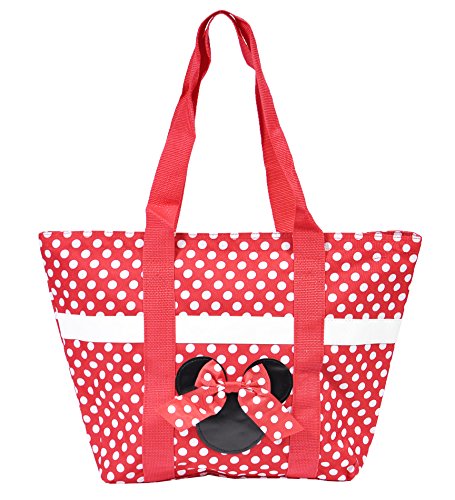 Disney Mickey and Minnie Mouse Icon Polka Dot Travel Beach Tote