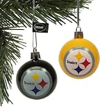 STEELERS 8 PK ORNAMENTS BALL'S