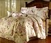 7 PC. FLORAL JACQUARD COMFORTER SET W/ MATCHING DECORATIVE PILLOWS
