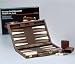 18 Brown Vinyl Backgammon Set - Backgammon Sets
