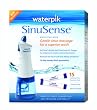 Waterpik SWI 615 Sinusense Water Pulsator Includes 15 Soothing Saline Packs With Aloe Vera and Eucalyptus, Blue/white