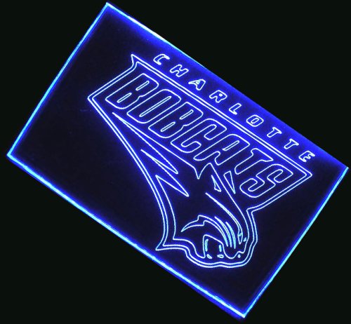 NBA Charlotte Bobcats Team Logo Neon Light Sign (Blue)