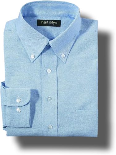 Neil Allyn Oxford Poly/Cotton Button Down Wrinkle Resistant Long Sleeve Dress Shirt for men - ON SALE