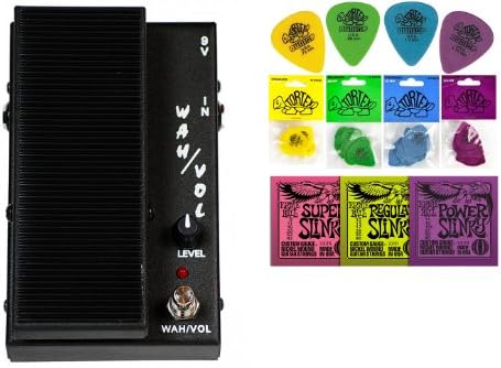 Morley Mini Wah/Volume Pedal Bundle - 2 Items: Ernie Ball Guitar Strings, 1 Dozen Dunlop Tortex Picks