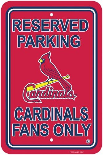 MLB St. Louis Cardinals Plastic Parking Sign