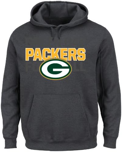 NFL Green Bay Packers Men's 1st and Goal VI Fleece, Charcoal, Large