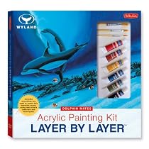 Acrylic Painting Kit Layer by Layer: Dolphin Mates: This unique method of instruction isolates each layer of the painting, ensuring successful results. (Wyland Layer by Layer Series)