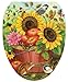 Toilet Tattoos, Toilet Seat Cover Decal,Fall Apple Basket, Size Elongated