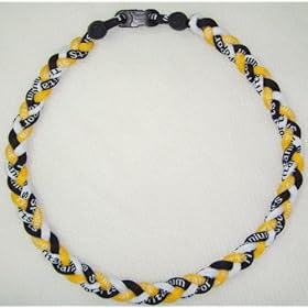  Titanium Tornado Baseball Necklace Yellow Black White 18