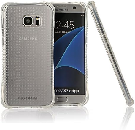 Galaxy S7 Edge Case, Case4fun [ Air Cushion Corners ] Soft TPU Shock Absorbent Back Cover - Clear