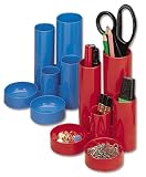 5 Star Blue Desk Tidy with 6 Compartment Tubes