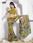 Lush Leaf Casual Printed Saree 13019-A