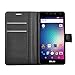 BLU R1 HD case, KuGi ® BLU R1 HD case - High quality ultra-thin MX style PU Cover + TPU Back Wallet stand Case For BLU R1 HD smartphone(Black)