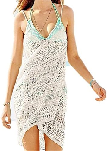 Women's Swimsuit Floral Lace Cover Up Backless Wrap Beach Dress Bikini Cover Up