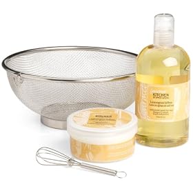 Gourmet Kitchen by Upper Canada Round Mesh Basket Lemongrass Saffron Gift Set