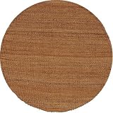 Jute Wool Natural Contemporary Round Rug Size: Round 6