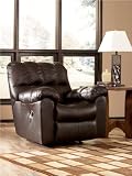 Rocker Recliner by Ashley - Chocolate Leather Match (9650128)