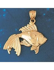Dazzlers Solid 14k Gold Goldfish Charm Pendant Available in three colors from jewelsberry (weights: 4.0 grams only)