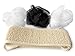 SuperiorMaker Loofah and Exfoliating Body and Back Scrubber Spa Set - 3 Vibrant Colored Hand Sized Body Luffa and 1 Modern Long Washcloth and Body Scrubber with Handles For Healthier Skin