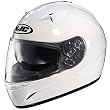 HJC Solid Men's IS-16 Street Racing Motorcycle Helmet w/ Free B&F Heart Sticker Bundle - White