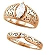 14K Rose Gold Diamond Wedding Set - 0.78 Ct.