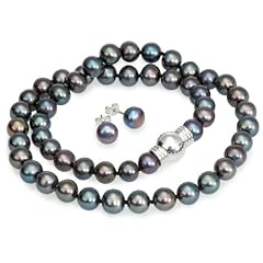 Sakura Pearl Damen-Set S��wasserzuchtperle schwarz AM023