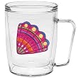 Caribbean Fan Shell 18 oz Insulated Coffee Mug, Clear