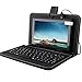 YUNTAB 7 inch Tablet, 2 in 1 with Keyboard, Android, Allwinner A33 CPU, 8GB, WiFi, Dual Camera
