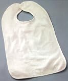 Reusable Bib in Blue w/PE coated knit blue partial barrier, Velcro