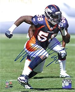 Von Miller Autographed Denver Broncos 8x10 photo (blue)