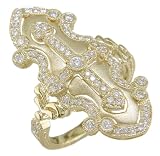 18KT Diamond Shield Cross Ring