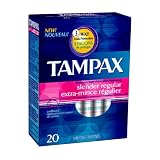 Tampax 20s Slender, 20-Count Packages (Pack of 6)