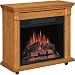 Chimney Free Rolling Mantel Electric Fireplace - Oak, 4600 BTU, 1350 Watts, 400 Sq. Ft. Heating Capacity, Model# 23RM067OAK