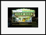 Framed photograph with matte: Corn Dog food vendor at Virginia State Fair, Richmond. Size: 26 x 20 inches.