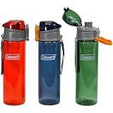 Coleman C01S804-12 Plastic Sports Bottle, Assorted Colors, 24-Ounce