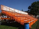 Orange Bleachers - 18W x 13H - Peel and Stick Wall Decal by Wallmonkeys