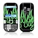 Green Neon Flames Design Protective Skin Decal Sticker for Palm Centro Cell Phone
