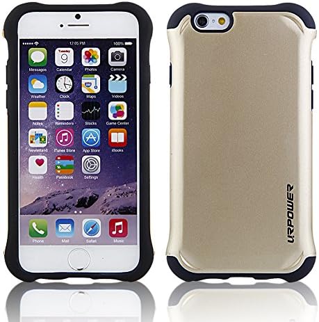 URPOWER(TM) iPhone 6 Case,Hard Bone Series Streamlined Design and Air Cushion Full Range Protection Case for iPhone 6/Best iPhone 6 Case for 4.7 inch (Black+Golden)