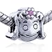 Pink Crystal Pigtail Girl European Beads - Pandora Bead & Bracelet Compatible