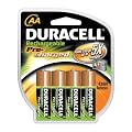 Duracell Pre Charged Rechargeable NiMH AA Batteries, 4-Pack