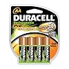 Duracell Pre Charged Rechargeable NiMH AA Batteries, 4-Pack