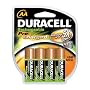 Duracell Pre Charged Rechargeable NiMH AA Batteries, 4-Pack