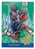 Isaiah Rider Autographed/Hand Signed Basketball Card (Minnesota Timberwolves) 1996 Hoops #364