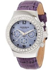 Akribos XXIV Womens AKR449PU Ultimate Swiss Chrono Purple Watch
