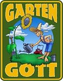 GARTENGOTT SPAß GESCHENK FUNSCHILD ALU BLECHSCHILD R367