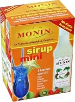 Monin Sirup 6er Mini für Cocktails, Milkshakes, Desserts... - 0,3 Liter